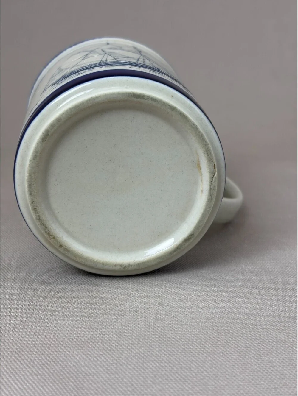 Vintage 1984 Nautical Sailboat Coffee Mug Town East Crafts Schooner Ocean Boat B